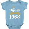 kings are born in 1968 Baby Onesie