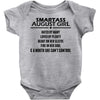 Smartass August Girl Baby Onesie
