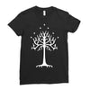white tree of gondor Ladies Fitted T-Shirt