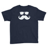 hipster glasses and moustache Youth Tee