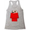 snoopy parody pug w Racerback Tank