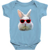 Easter Bunny Face Too Hip To Hop Baby Onesie