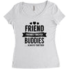 friend forever buddies Women's Triblend Scoop T-shirt