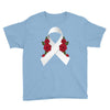 lung cancer white ribbon Youth Tee