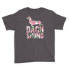 dachshund floral Youth Tee