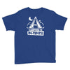 white ink camping is in tents funny Youth Tee
