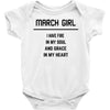 March Girl Baby Onesie