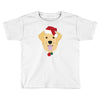 golden retriever dog with red santa's hat Toddler T-shirt
