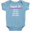 August Girl Baby Onesie