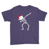 skeleton dabbing christmas Youth Tee