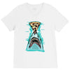pizza shark graphic V-Neck Tee