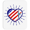 heart us flag 4th july fredom america usa Mousepad