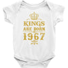 kings are born in 1967 Baby Onesie