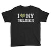 i love my soldier regular camouflage Youth Tee