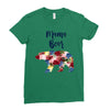 mama bear floral Ladies Fitted T-Shirt