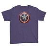 cotton captain america shield distressed, ideal gift or present Youth Tee