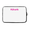 #drunk hashtag neon pink Laptop sleeve