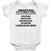 Smartass October Girl Baby Onesie