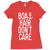 boat hair don't care Ladies Fitted T-Shirt