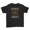 All I Want For Christmas Is Pizza Ugly Christmas For Dark Youth Tee