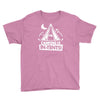 white ink camping is in tents funny Youth Tee