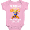 Training To Beat Goku Baby Onesie
