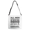 all men are created equal february Adjustable Strap Totes
