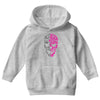 two coloured patterned skull   mens funny Youth Hoodie