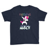 Unicorns are Born in March Dabbing Youth Tee