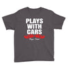 Plays With Cars Youth Tee