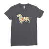 dachshund flower Ladies Fitted T-Shirt