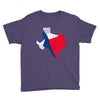 Eroded Texas Map With Flag Youth Tee
