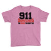 911 dispatcher heroes black logo Youth Tee