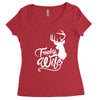 trophy wife deer Women's Triblend Scoop T-shirt