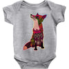 floral fox Baby Onesie