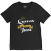 queens are born in june V-Neck Tee