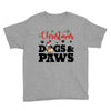 christmas dogs and paws Youth Tee