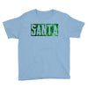 santa green glitter Youth Tee