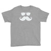 hipster glasses and moustache Youth Tee