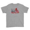 eat sleep bmx repeat Youth Tee