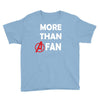 avengers more than a fan white logo Youth Tee