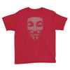 v for vendetta mask guy fawkes cool girls womens cotton t shirt dw01 Youth Tee