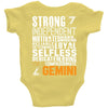 Strong Independent Motivated Gemini Baby Onesie