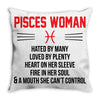 Pisces Woman Throw Pillow