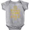 kings are born in 1967 Baby Onesie