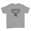my hero is now my angel pancreatic cancer awareness Youth Tee