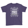 vintage made in 1983 perfectly aged a living legend Youth Tee