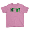 santa green glitter Youth Tee