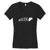 'evolution motorcycle' funny Women's V-Neck T-Shirt