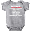 Smartass February Girl Baby Onesie